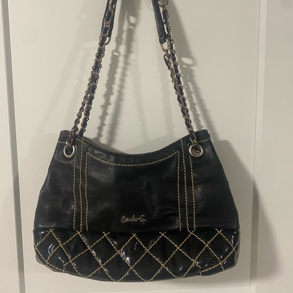 Black Carlo G over the shoulder purse - Picture 1 of 5